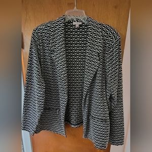 Roz&Ali Black and White Blazer, 3X